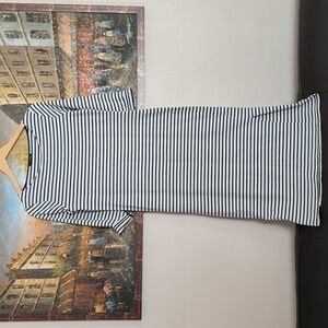 Massimo Dutti Nautical Stripes Black and White Maxi Dress